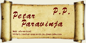 Petar Paravinja vizit kartica